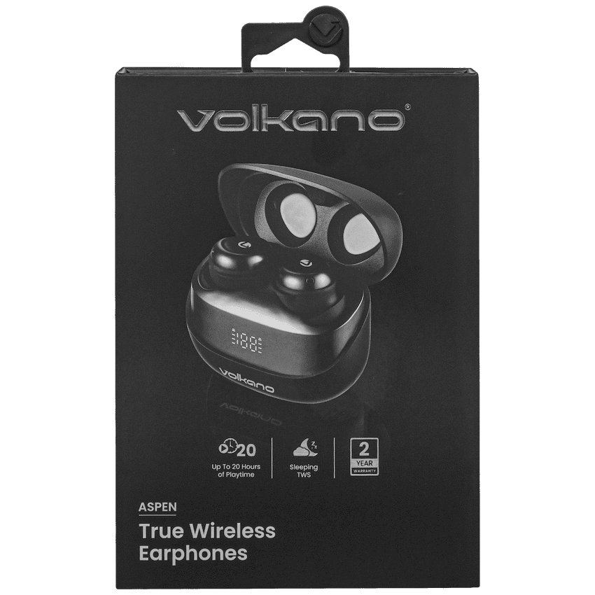 Volkano Aspen True Wireless Earphones - Black