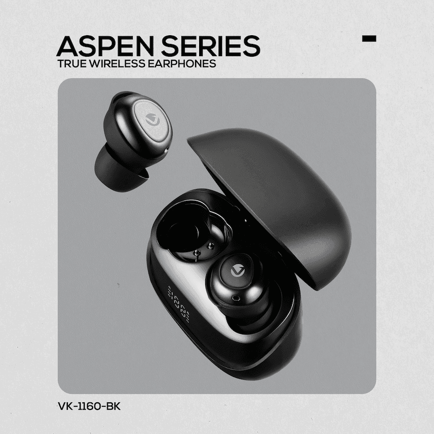 Volkano Aspen True Wireless Earphones - Black