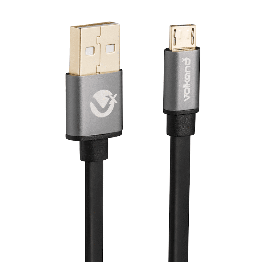 VolkanoX Couple Series Micro USB Premium Twin Pack 1m Charge/Data Cable - Black