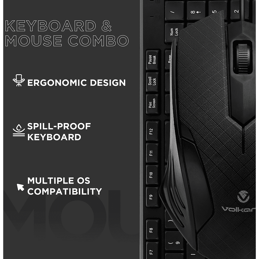 Volkano Krypton Wired Keyboard and Mouse Combo