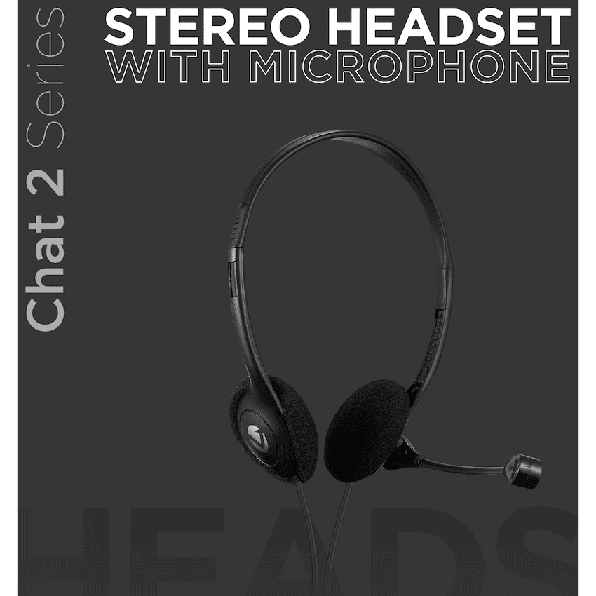 Volkano Chat 2 Stereo Headset with Boom Microphone