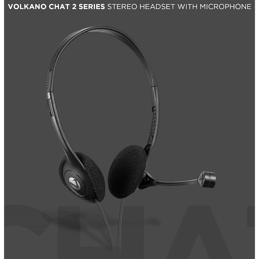 Volkano Chat 2 Stereo Headset with Boom Microphone