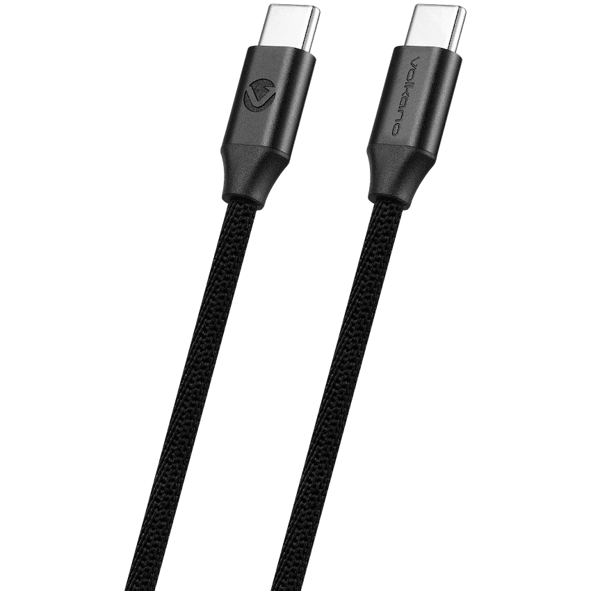 Volkano Weave Series Type-C to Type-C Cable 3m 60w - Black