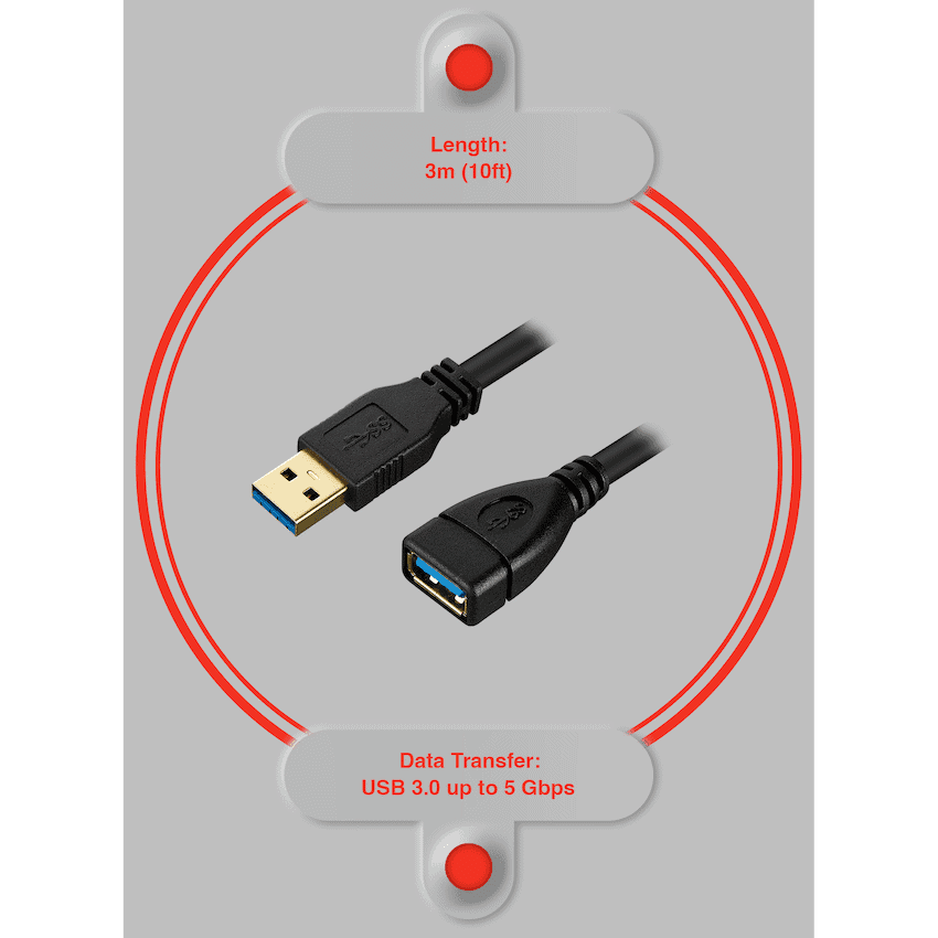 VolkanoX Data Series USB 3.0 Extension 3m