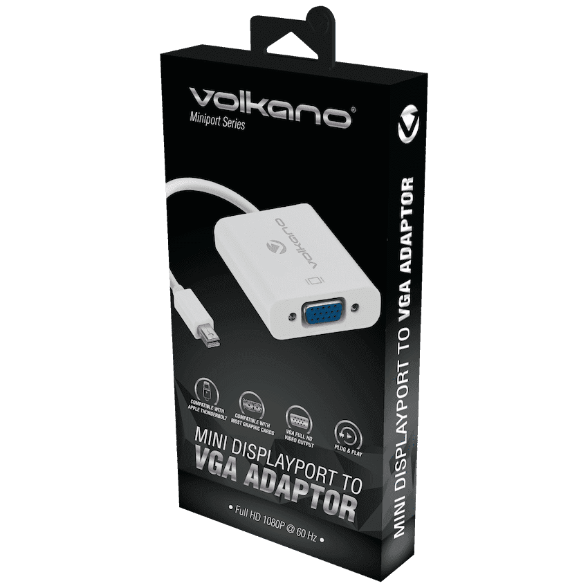 Volkano Miniport series Mini Displayport to VGA socket adaptor