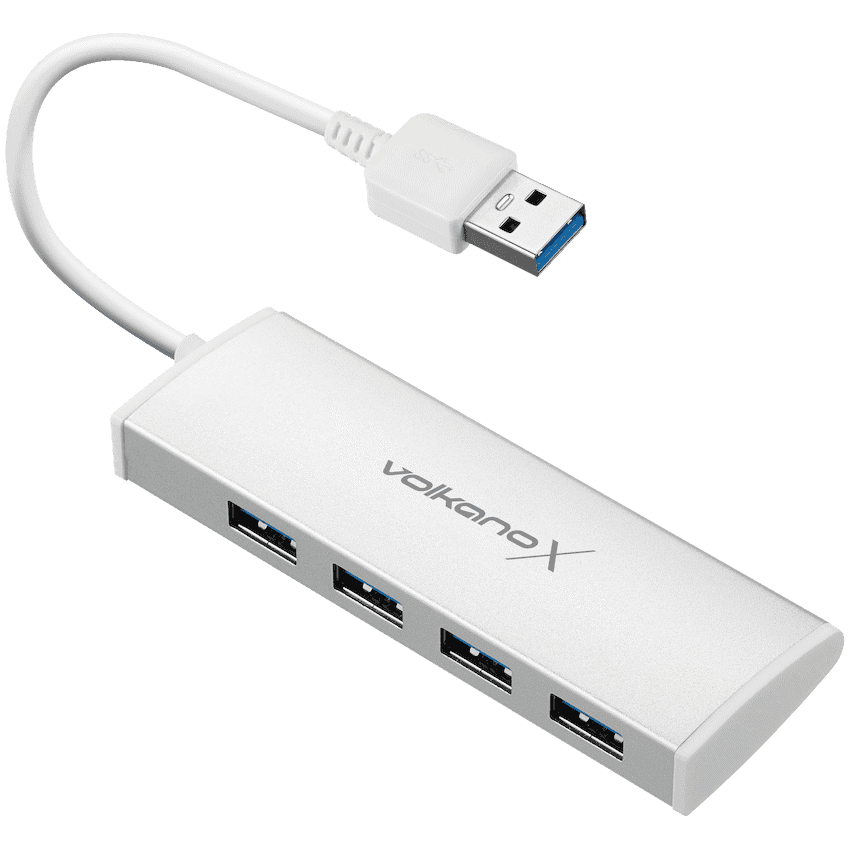 VolkanoX Media Series 4-Port USB Hub with Power Cable