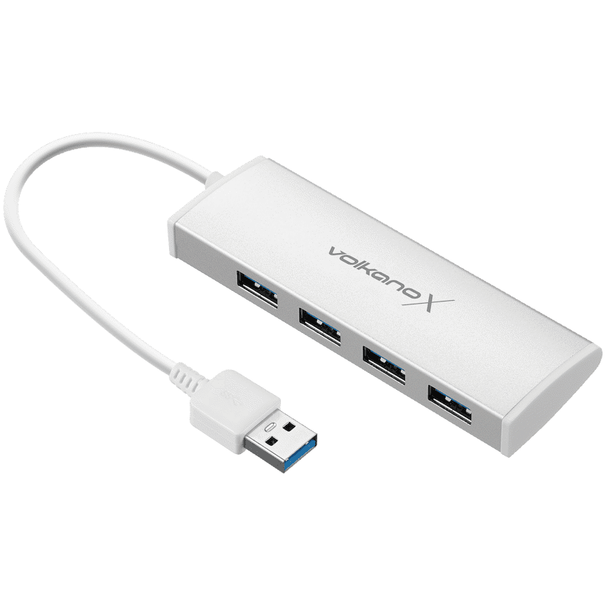 VolkanoX Media Series 4-Port USB Hub with Power Cable