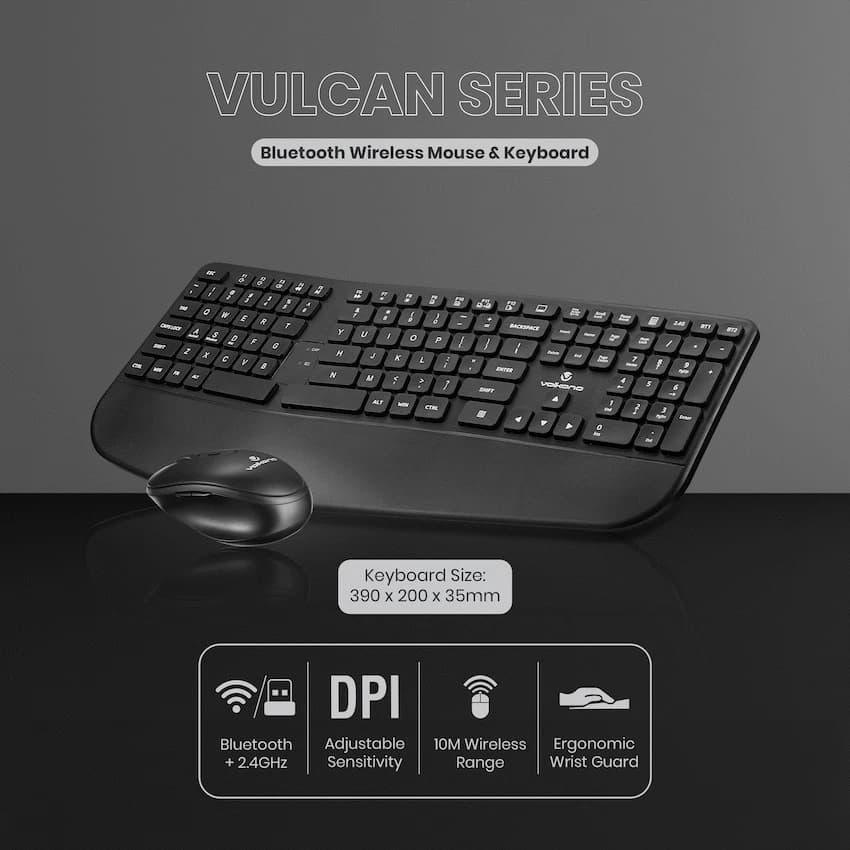Volkano Vulcan Series Bluetooth Wireless Keyboard and Mouse