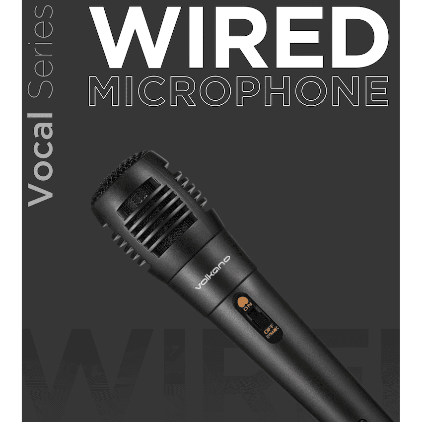 Volkano Vocal Series ABS Wired Microphone - Black