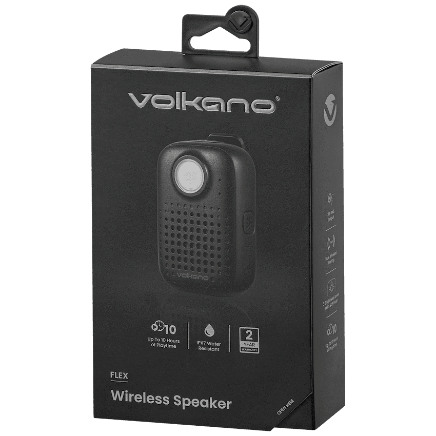 Volkano Flex Bluetooth Wireless Speaker - Black