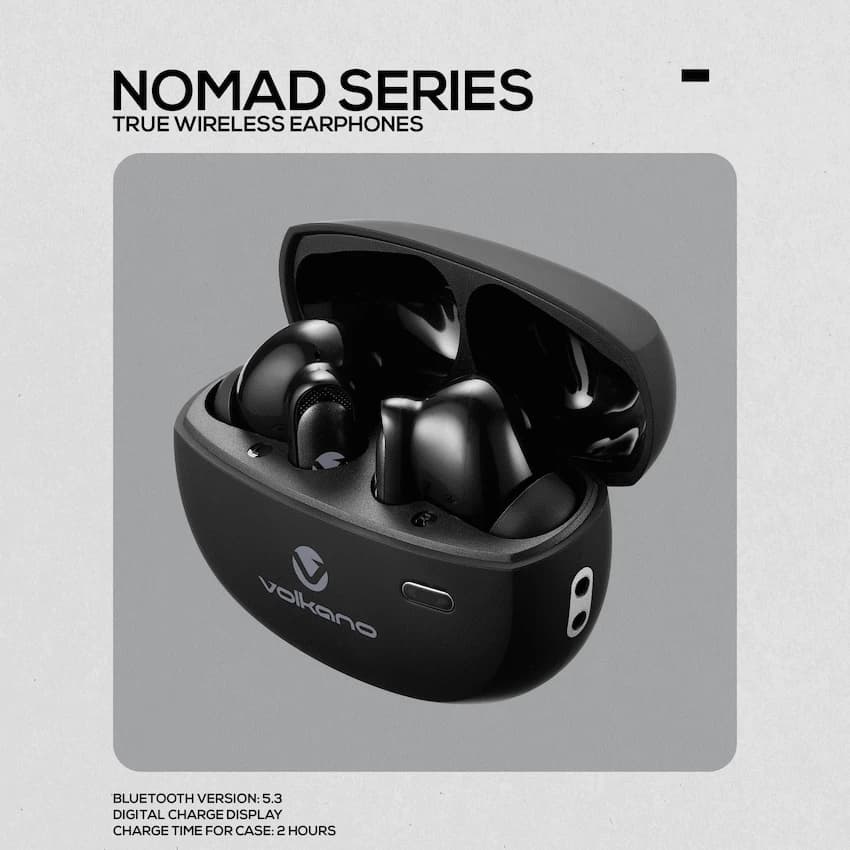 Volkano Nomad Active Noise-Cancelling True Wireless Earphones - Black
