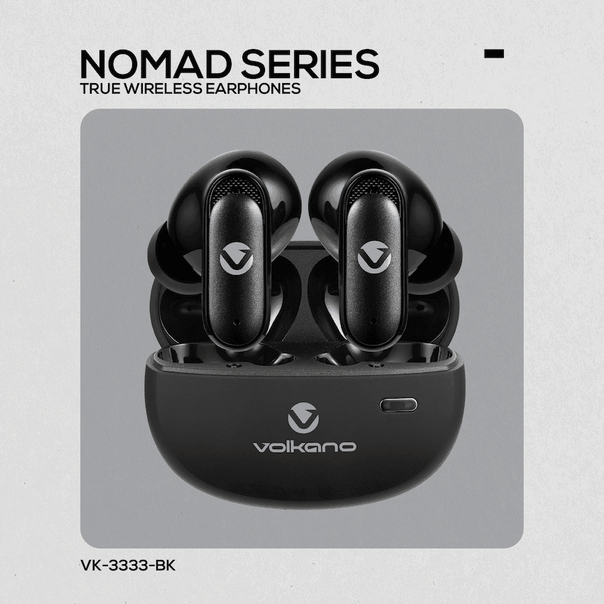 Volkano Nomad Active Noise-Cancelling True Wireless Earphones - Black