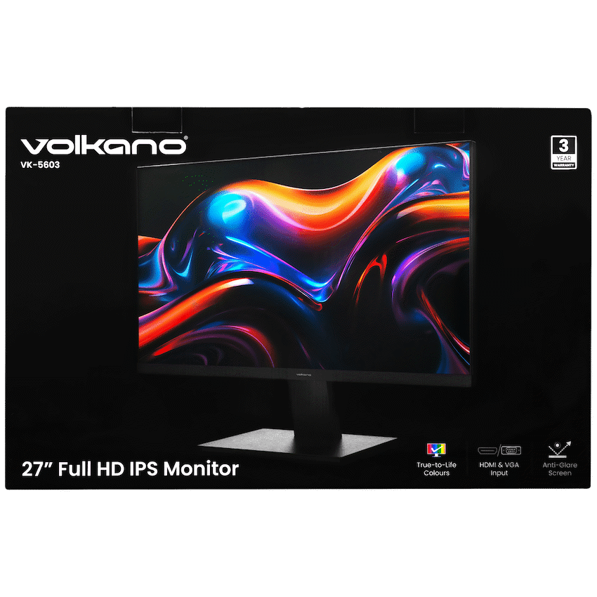 Volkano 27-inch Full HD IPS Monitor with HDMI/VGA, 100 Hz