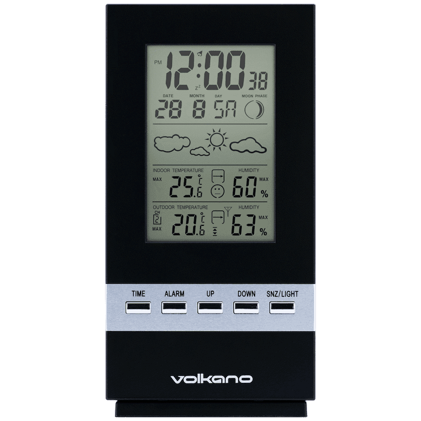 Volkano Dew Series Weather Station - Black