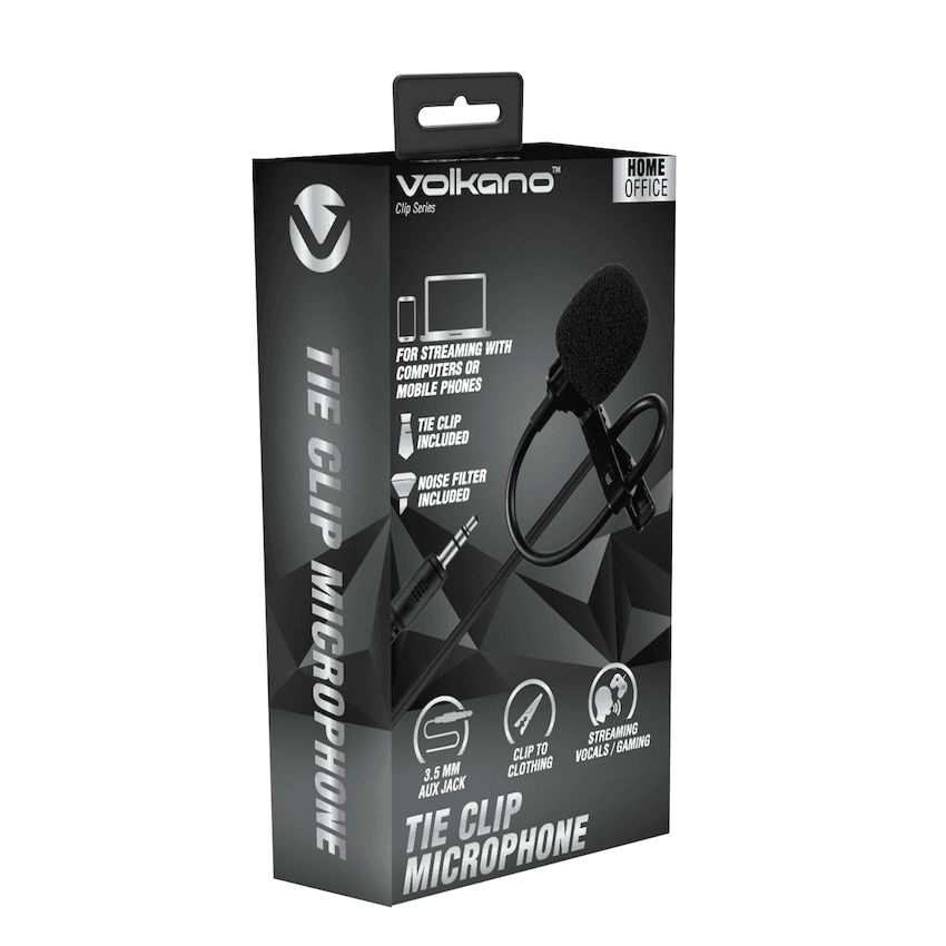 Volkano Clip series 3.5mm Tieclip Microphone