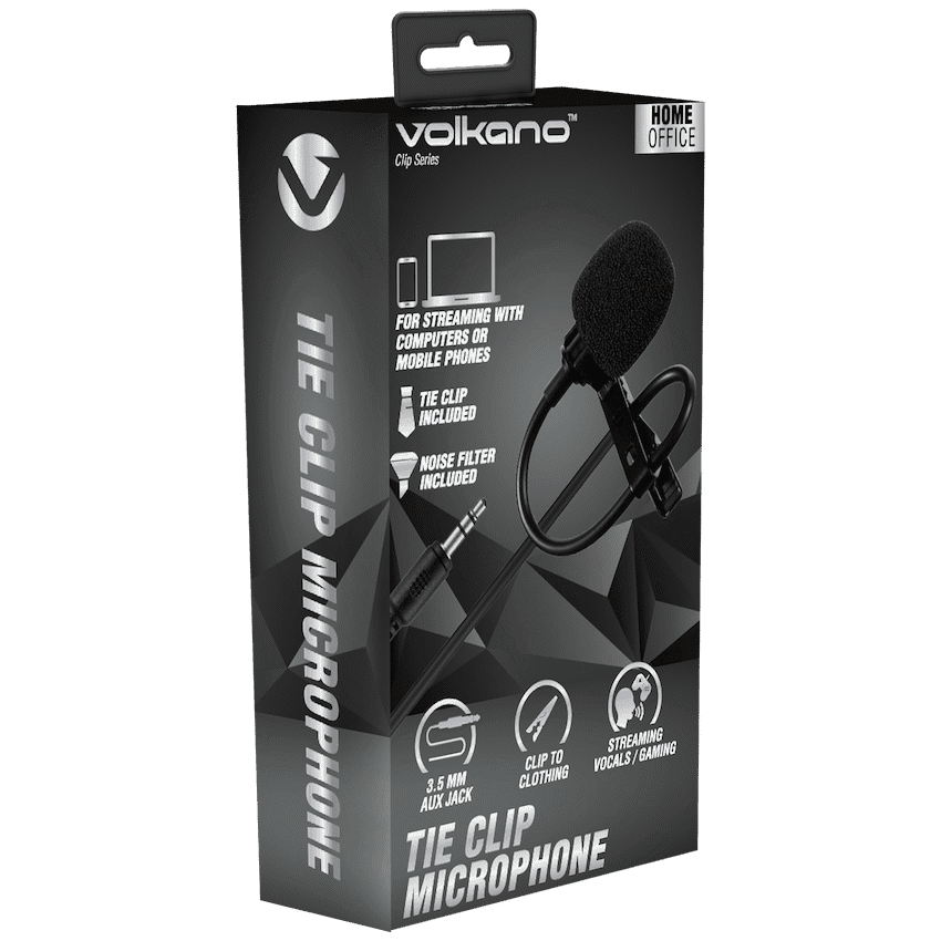 Volkano Clip series 3.5mm Tieclip Microphone