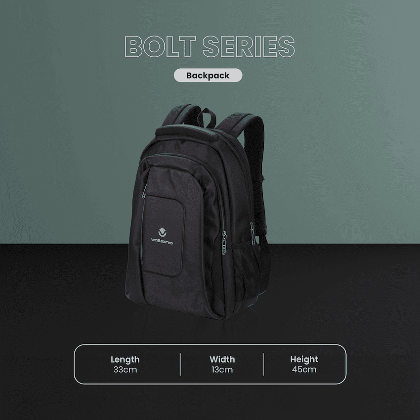 Volkano Bolt series backpack Black