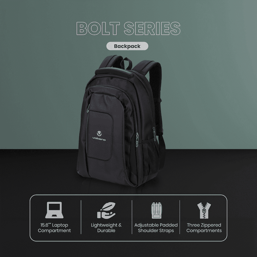 Volkano Bolt series backpack Black
