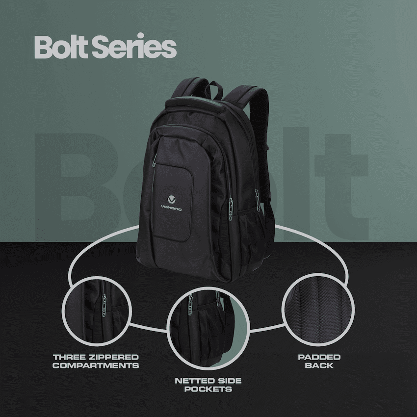 Volkano Bolt series backpack Black