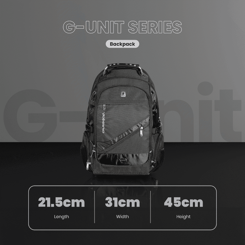 Volkano G-Unit Backpack - Black/Grey/Turquoise