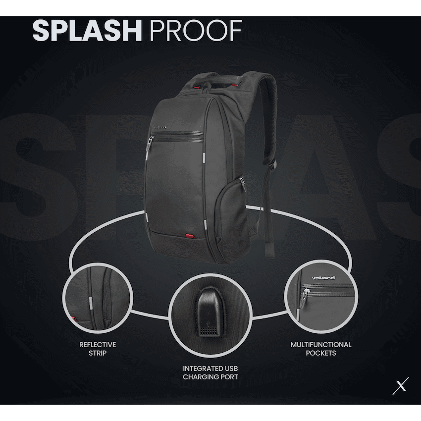 VolkanoX United 15.6" Laptop Backpack - Black