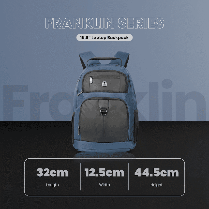 Volkano Franklin 15.6" Laptop Backpack - Navy/Black