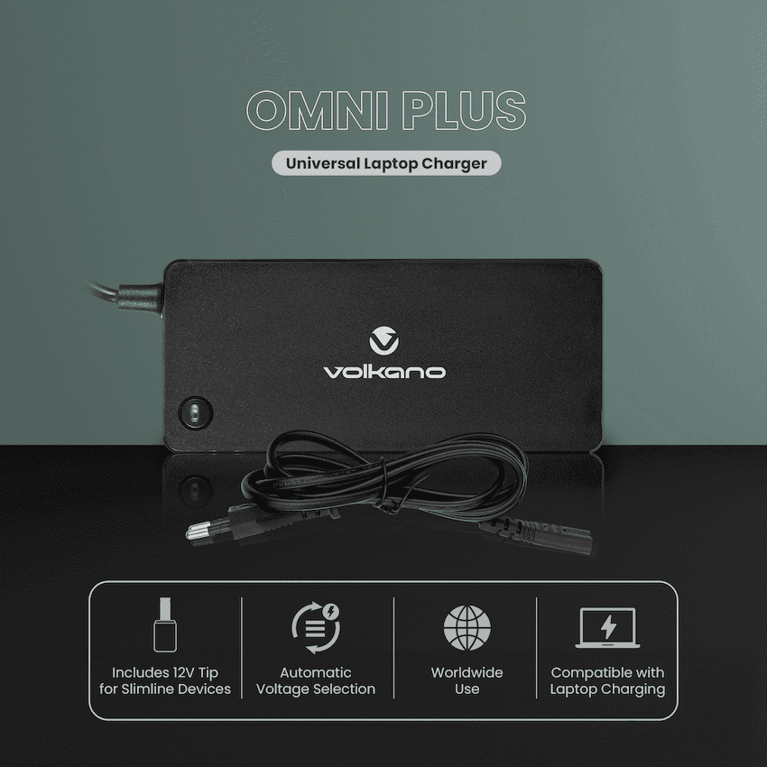 Volkano Omni Plus Universal 70W laptop charger with 12V out