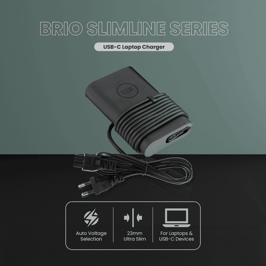 Volkano Brio Slimline series Type-C 65W Laptop Charger