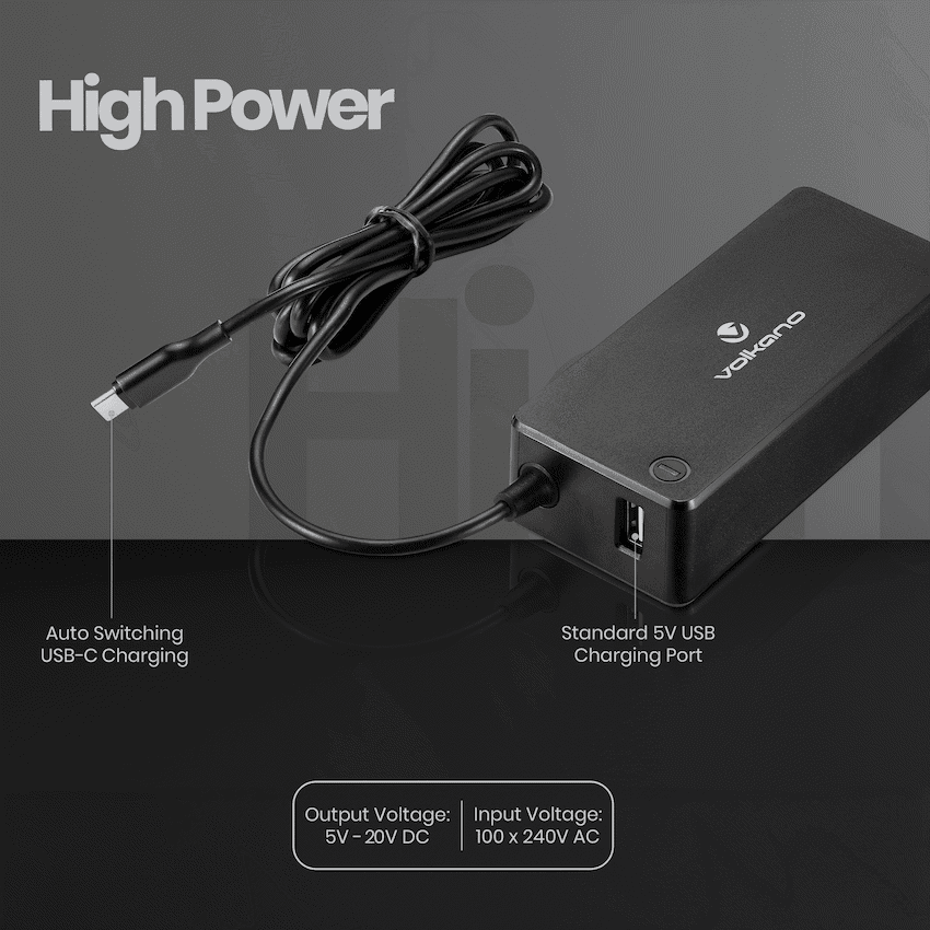 Volkano Brio Plus Series USB-C 65w Laptop Charger