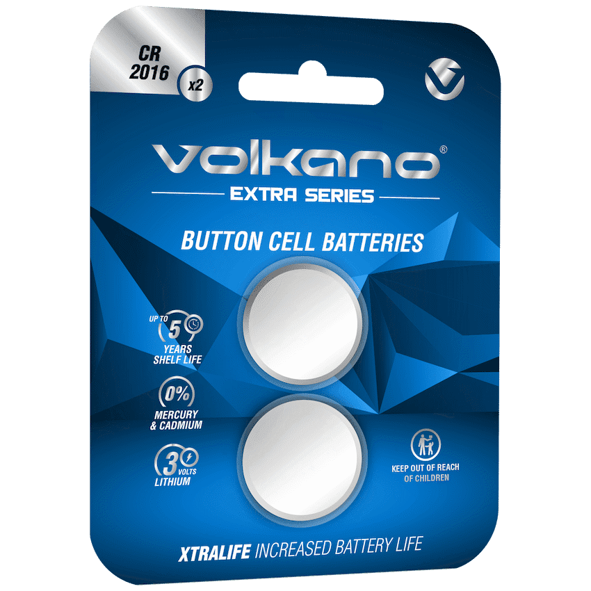 Volkano Extra Series CR2016 Pack of 2 Batteries