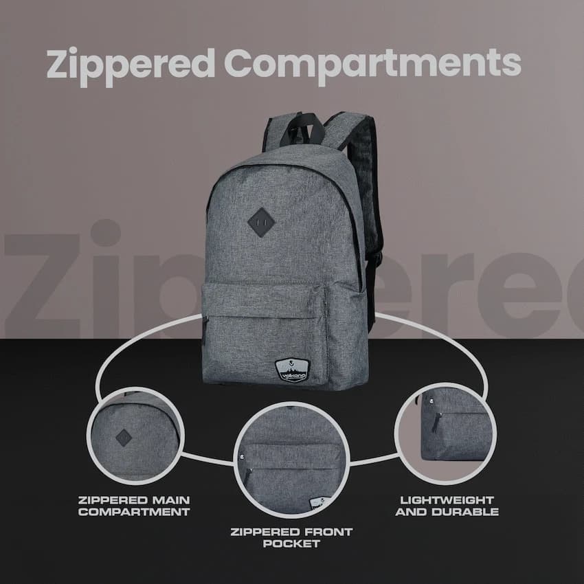 Volkano Distinct 15.6 Laptop Backpack - Grey Melange