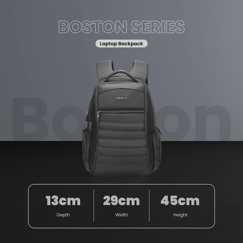 Volkano Boston 15.6" Laptop Backpack - Black