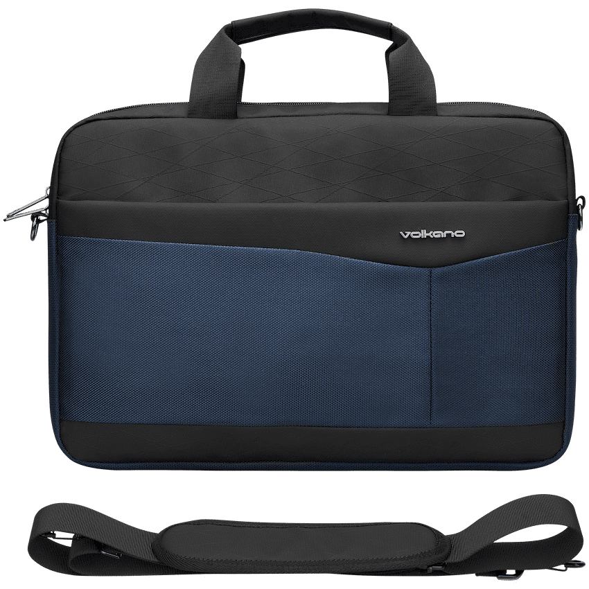 Volkano Seismic 15.6" Laptop Shoulder Bag Blk/Nvy