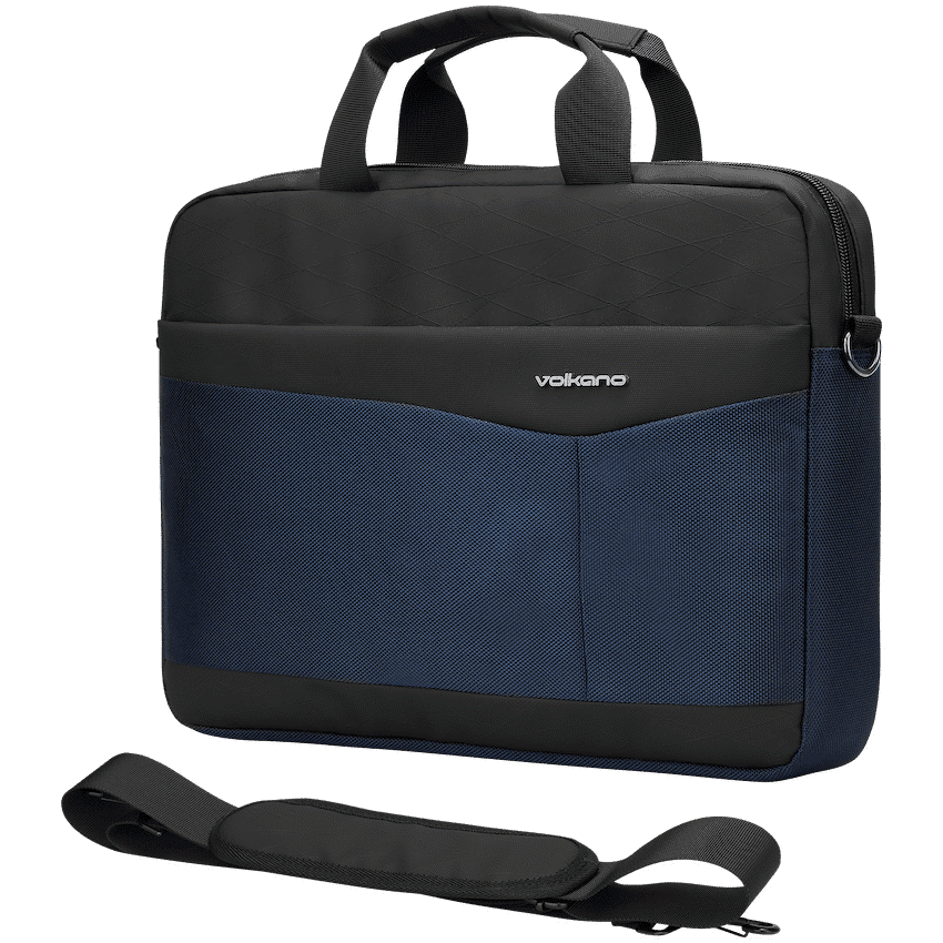 Volkano Seismic 15.6" Laptop Shoulder Bag Blk/Nvy