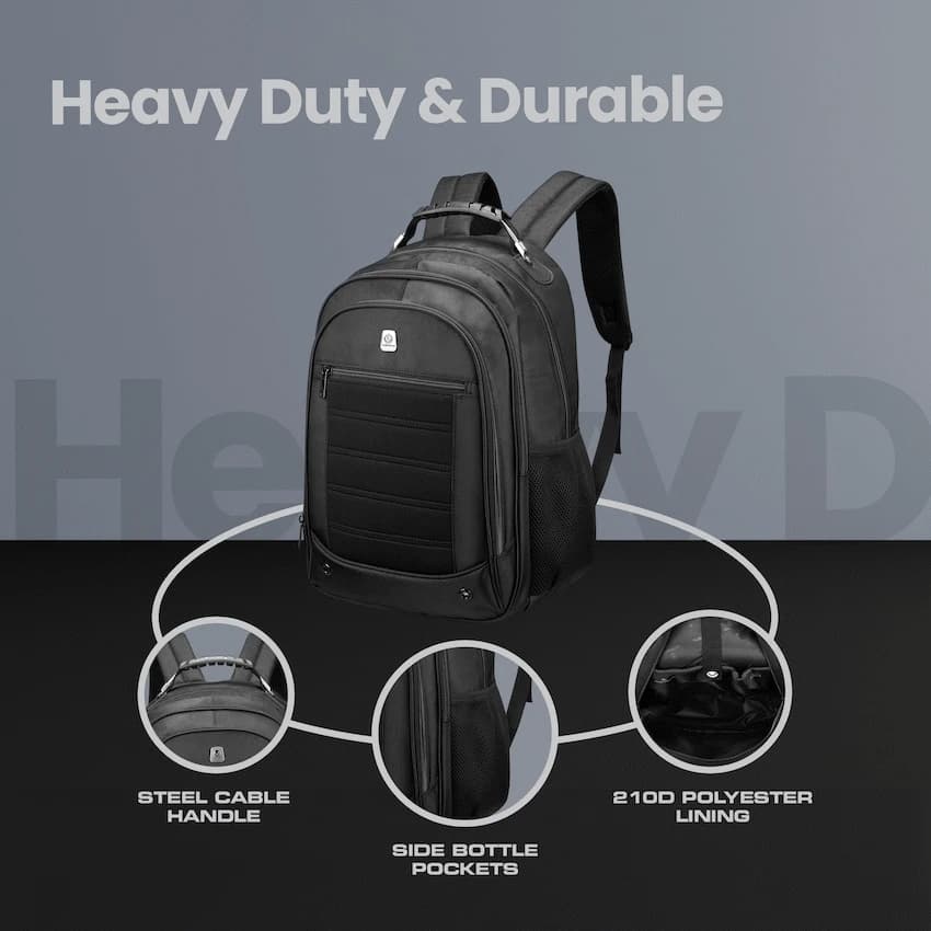 Volkano Captain 15.6" Laptop Backpack - Black