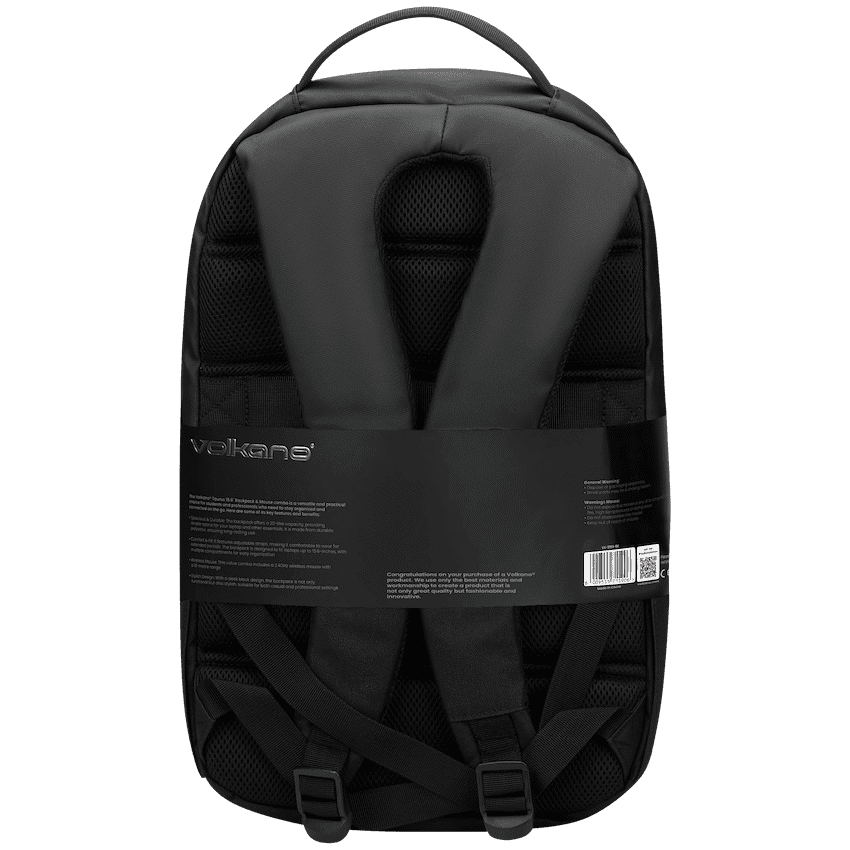 Volkano Focus Series 15.6" Laptop Backpack and Wireless Mouse