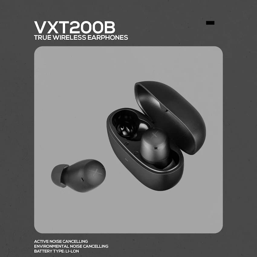 Volkano X VXT200B True Wireless Earphones with Hybrid Active Noise Cancelling