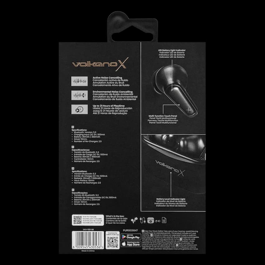 VolkanoX VXT100S TWS Earphones - Black