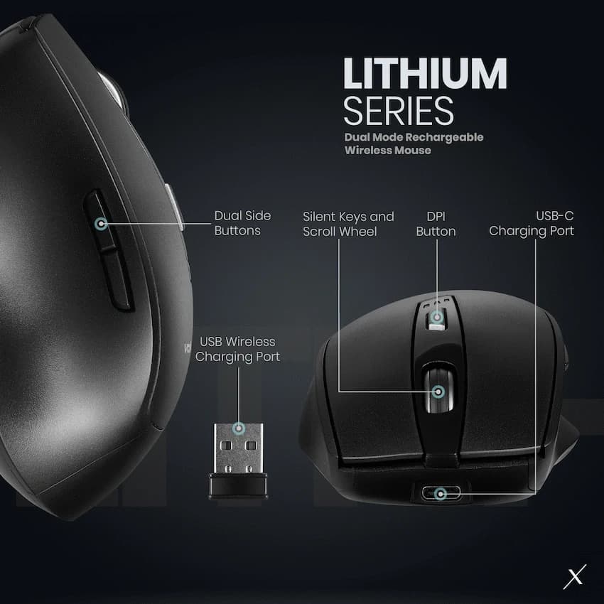 VolkanoX Lithium Bluetooth Wireless Mouse