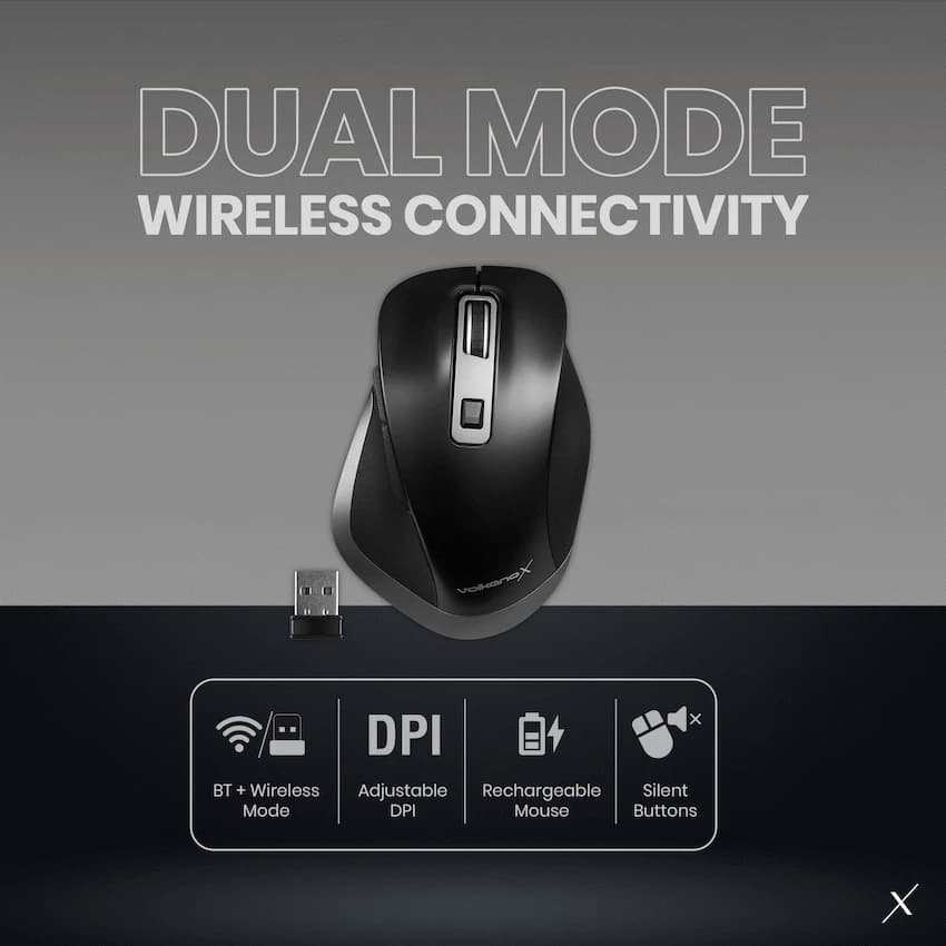VolkanoX Amber series BT Tri-Mode Rechargeable Mouse