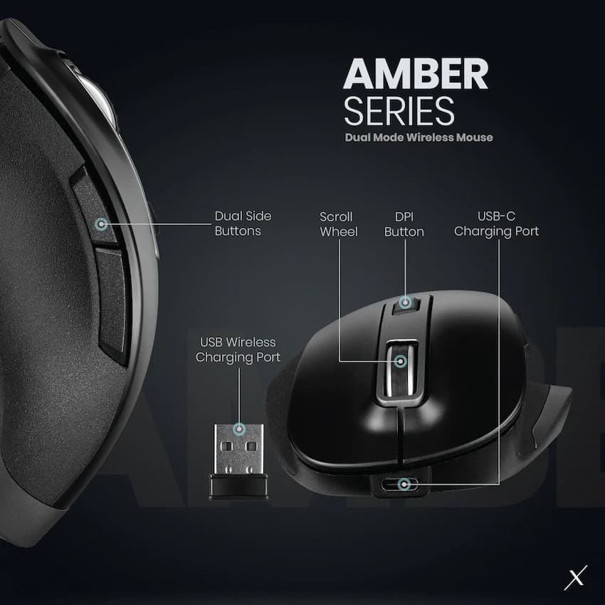 VolkanoX Amber series BT Tri-Mode Rechargeable Mouse
