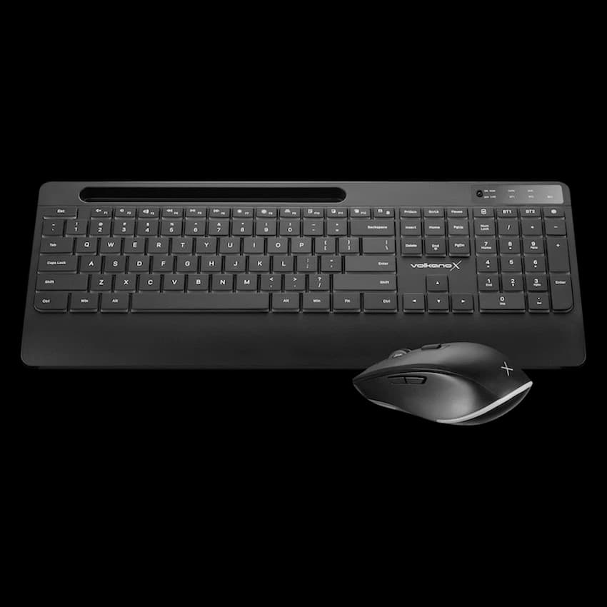 VolkanoX Gem Bluetooth Wireless Keyboard and Mouse - Black