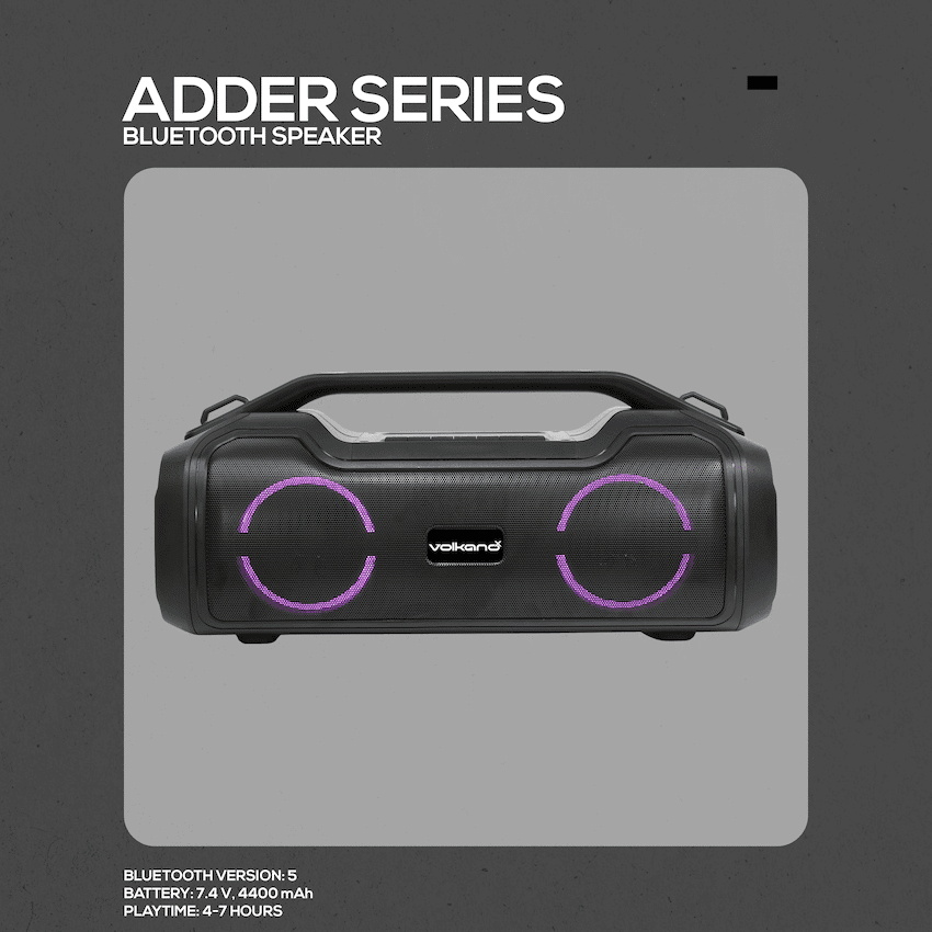 VolkanoX Adder Series Bluetooth Speaker - Black