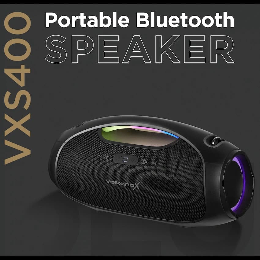 VolkanoX VXS400 Portable Bluetooth Speaker - Black