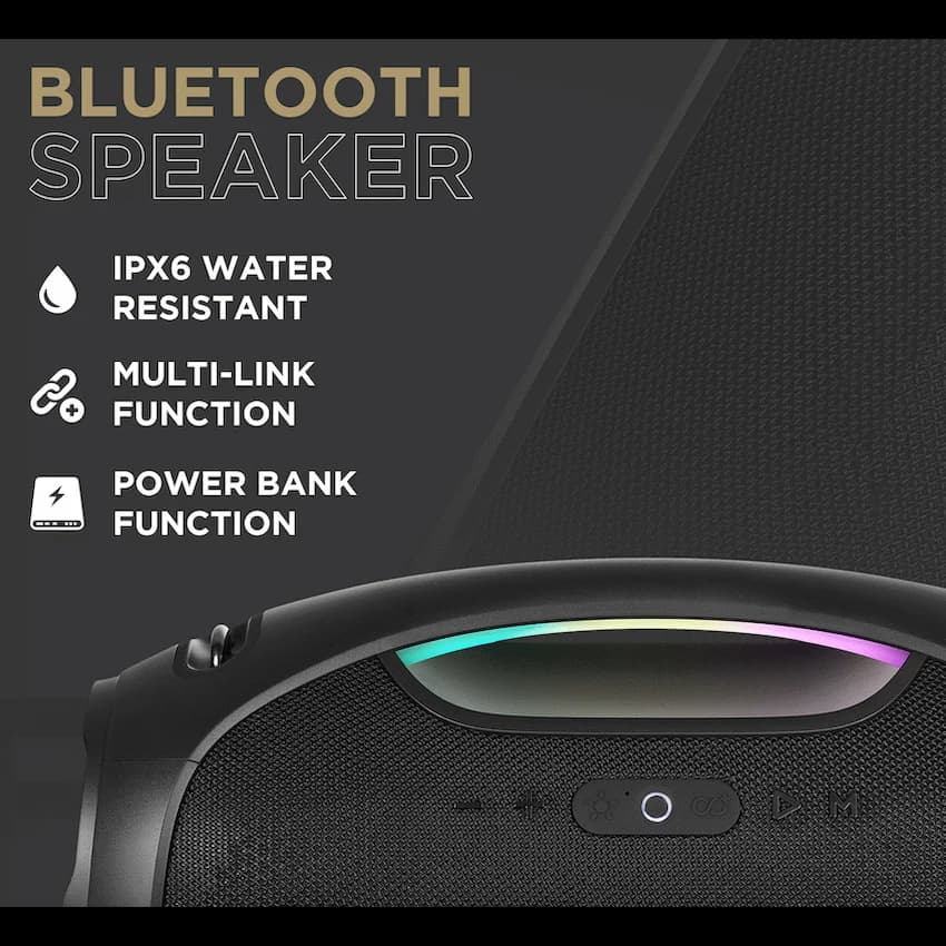 VolkanoX VXS400 Portable Bluetooth Speaker - Black