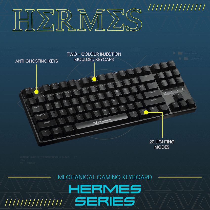 VX Gaming Hermes Series Mechanical Gaming Keyboard