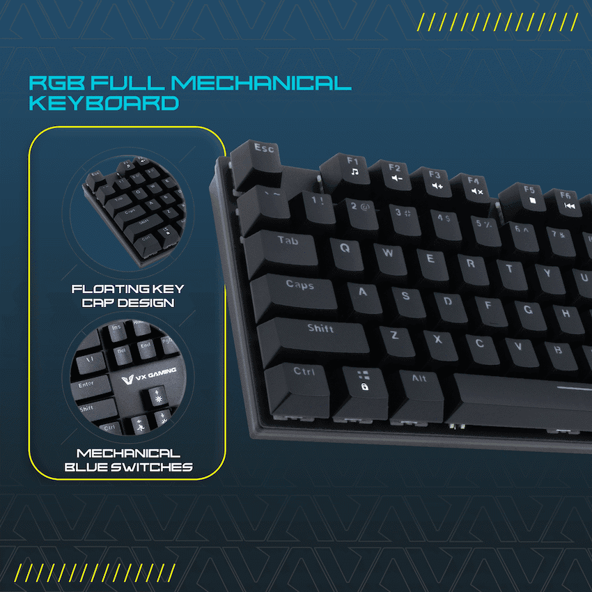 VX Gaming Floki RGB Full Mechanical Keyboard