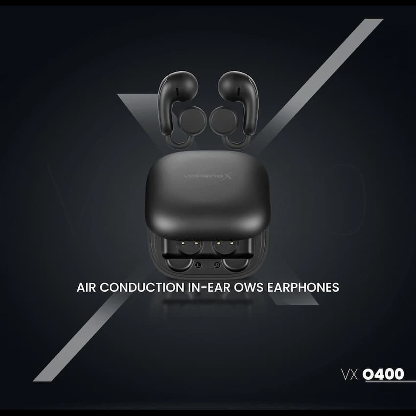 VolkanoX O400 Air Conduction In-Ear OWS Earphones - Black