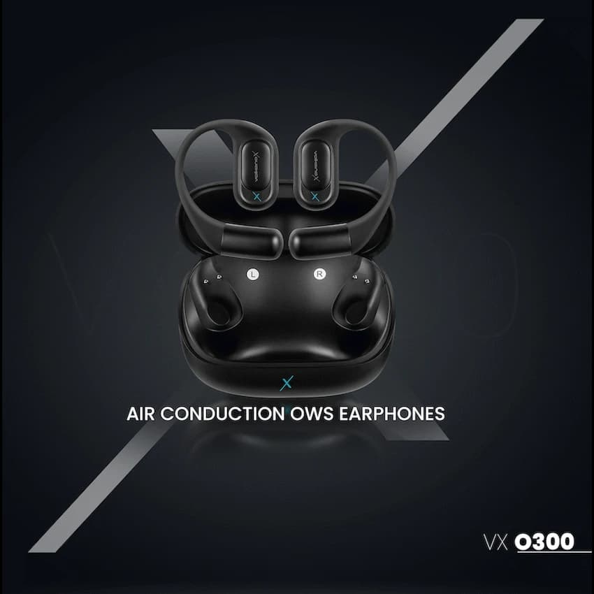 VolkanoX O300 Air Conduction OWS Earphones - Black