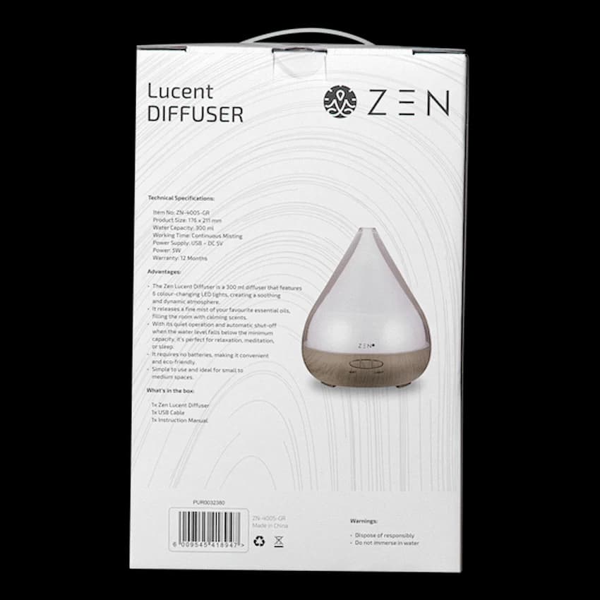 Zen Lucent Diffuser - Grey